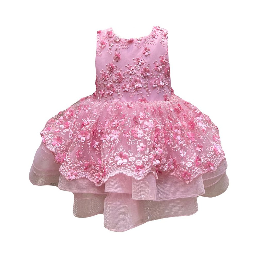 Pink 3D Floral Exclusive Dress Size 3